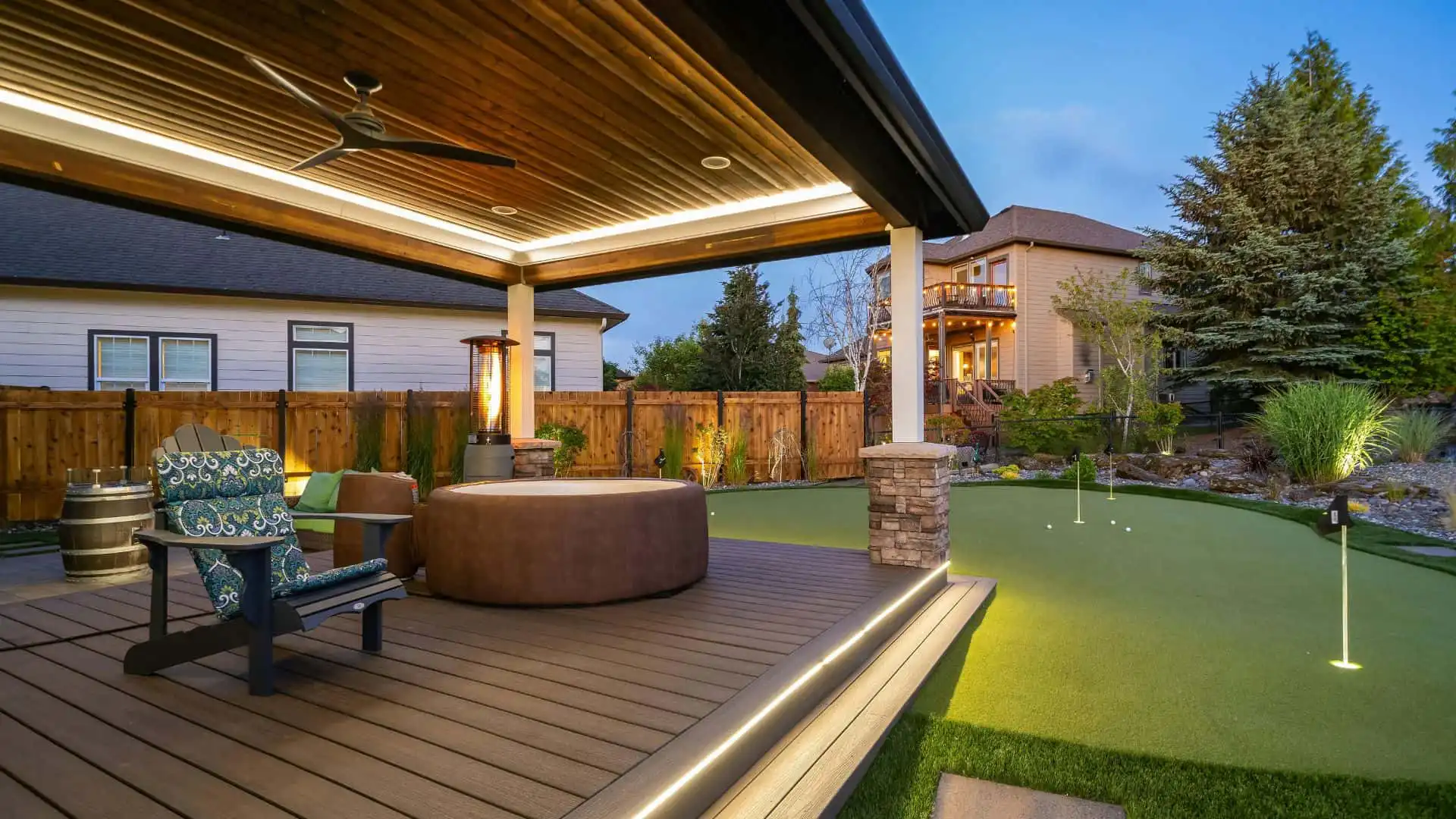 Covered outdoor bar and pergola in Clearwater